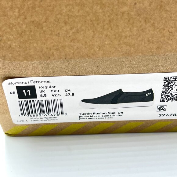 Puma Womens Size 11 Tustin Fusion Black White Spikeless Golf Shoes - Picture 14 of 14